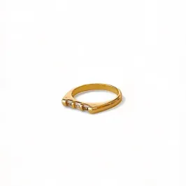 ANEL BAGUETE CRISTAL 16