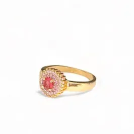 ANEL CIRCULO ROSA ZIRCONIA COLOR 18
