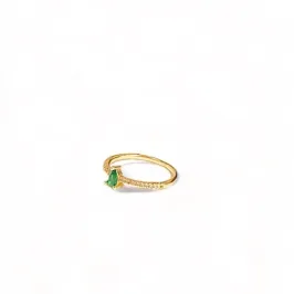 ANEL GOTA ESMERALDA ZIRCONIA CRISTAL