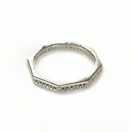 ANEL OCTOGONO ZIRCONIA CRISTAL