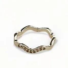 ANEL ONDAS ZIRCONIA CRISTAL 8