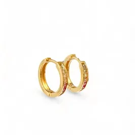 BRINCO ARGOLA ZIRCONIA COLOR