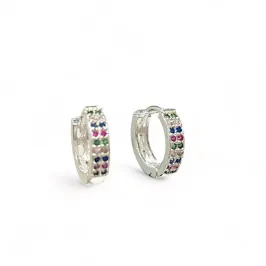 BRINCO ARGOLA ZIRCONIA COLOR