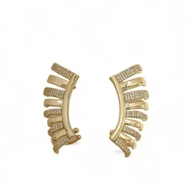 BRINCO EAR CUFF FILEIRAS ZIRCONIA CRISTAL