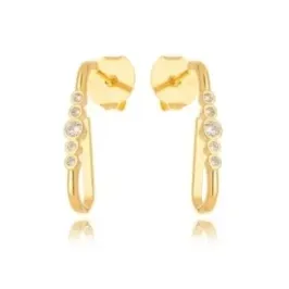 BRINCO EAR HOOK ZIRCONIA CRISTAL