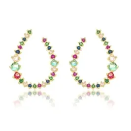 BRINCO GOTA ZIRCONIA COLOR