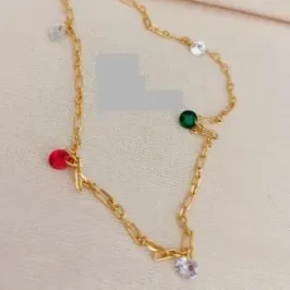 COLAR CHOKER CRISTAIS COLOR