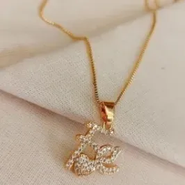 COLAR PINGENTE FE ZIRCONIA CRISTAL