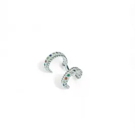 PIERCING FAKE DUPLO ZIRCONIA COLOR BOLINHA LISA