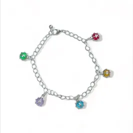 PULSEIRA PINGENTE CRISTAIS COLOR