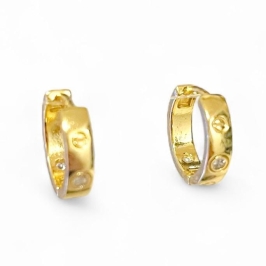BRINCO ARGOLA ZIRCONIA CRISTAL