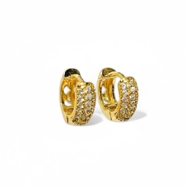 BRINCO ARGOLA ZIRCONIA CRISTAL
