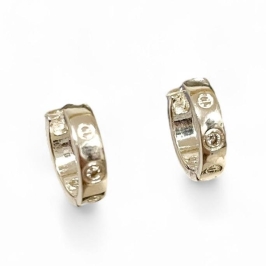 BRINCO ARGOLA ZIRCONIA CRISTAL