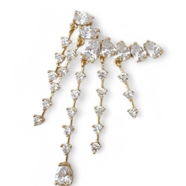 BRINCO EAR CUFF PEDRAS CRISTAL