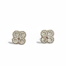 BRINCO TREVO ZIRCONIA CRISTAL