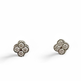 BRINCO TREVO ZIRCONIA CRISTAL