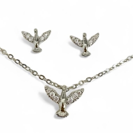 CONJUNTO ESPIRITO SANTO ZIRCONIA CRISTAL