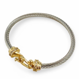 PULSEIRA BRACELETE TORCIDO FECHO ZIRCONIA CRISTAL