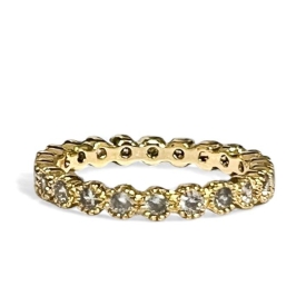 ANEL BOLINHAS ZIRCONIA CRISTAL 15