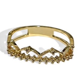 ANEL COROA ZIRCONIA CRISTAL 16
