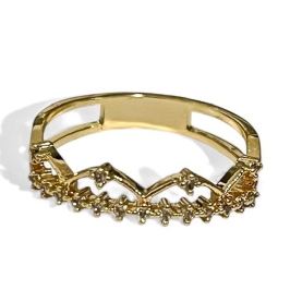 ANEL COROA ZIRCONIA CRISTAL 19