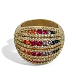 ANEL BOLA ZIRCONIAS COLOR 19