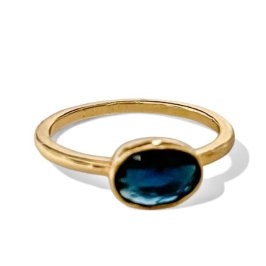 ANEL OVAL SAFIRA 20