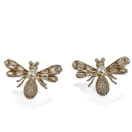 BRINCO ABELHA ZIRCONIA CRISTAL