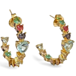 BRINCO ARGOLA CORAÇÃO COLOR