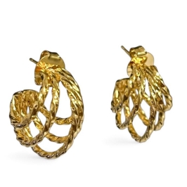 BRINCO ARGOLA FILEIRAS TORCIDO