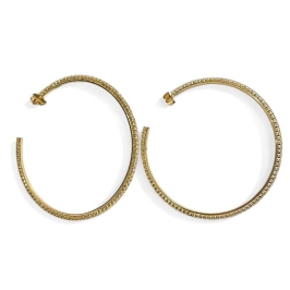 BRINCO ARGOLA ZIRCONIA CRISTAL