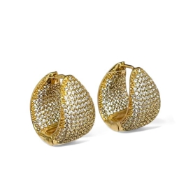 BRINCO ARGOLA ZIRCONIA CRISTAL