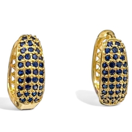 BRINCO ARGOLA ZIRCONIA SAFIRA