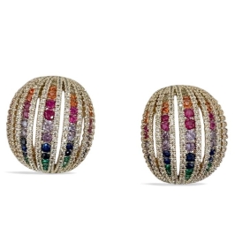 BRINCO BOLA ZIRCONIAS COLOR