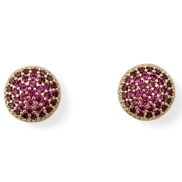 BRINCO CIRCULO ZIRCONIA QUARTZO ROSA