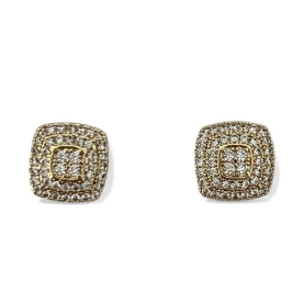 BRINCO QUADRADO ZIRCONIA CRISTAL