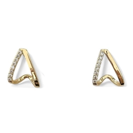 BRINCO TRIANGULO ZIRCONIA CRISTAL