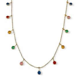 COLAR CHOKER CRISTAIS COLOR