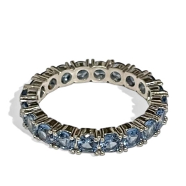 ANEL APARADOR ZIRCONIA TOPAZIO AZUL 16