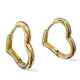 BRINCO ARGOLA CORAÇÃO LISA