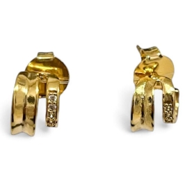 BRINCO ARGOLA FILEIRAS ZIRCONIA CRISTAL