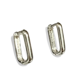 BRINCO ARGOLA RETANGULAR LISA