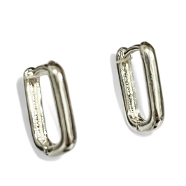 BRINCO ARGOLA RETANGULAR LISA