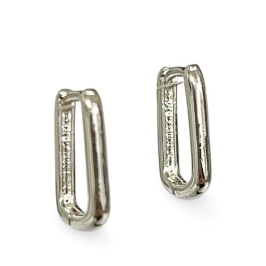 BRINCO ARGOLA RETANGULAR LISA