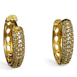 BRINCO ARGOLA ZIRCONIA CRISTAL