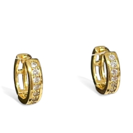 BRINCO ARGOLA ZIRCONIA CRISTAL