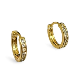 BRINCO ARGOLA ZIRCONIA CRISTAL