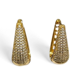 BRINCO ARGOLA ZIRCONIA CRISTAL