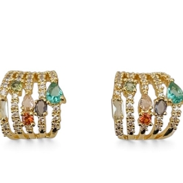 BRINCO FILEIRAS ZIRCONIA COLOR