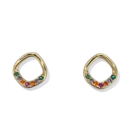 BRINCO LOSANGO VAZADO ZIRCONIA COLAR